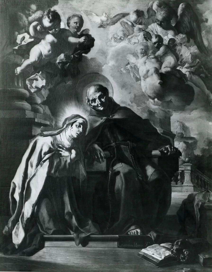 San Pietro d'Alcantara confessa Santa Teresa d'avila - Napoli